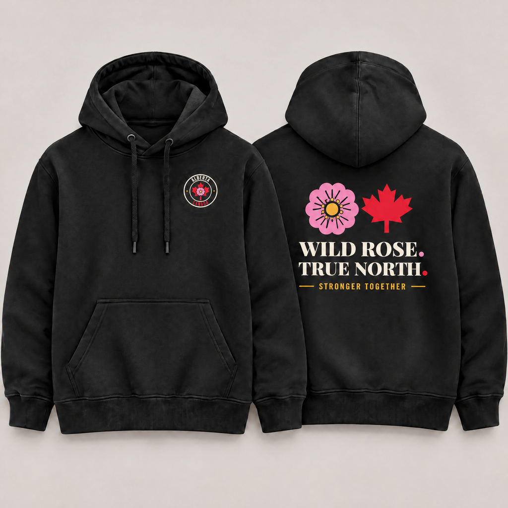 Alberta Wild Rose True North Back Print Hoodie